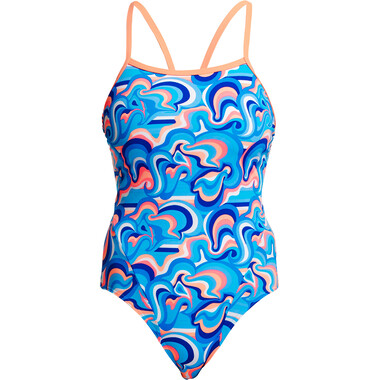 FUNKITA ECO SINGLE STRAP DOUBLE SCOOP Women's Swimsuit (One Piece) Blue/Pink 2020 0